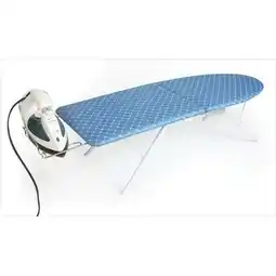 Walmart Camco Folding Ironing Board -Chrome-Wire Iron Rest - Blue, Cotton Cover (43904) offer