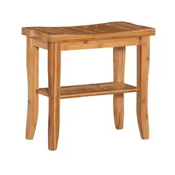 Walmart Linon Home Decor Bracken Bamboo Stool - Natural offer