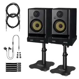 Walmart KRK Generation 5 Rokit RP5 G5 5 Powered Studio Monitor 2-Pack with Desktop Stands Package offer