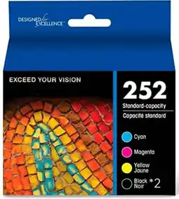 Walmart 252 Ink for Epson 252 Ink for Epson 252XL Ink Cartridges for WF-7110 WF-7710 WF-7720 WF-3640 WF-3620 offer