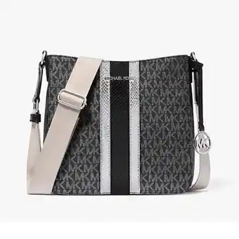 Walmart Michael Kors Women's Jet Set Travel Small Signature Logo Top Zip Messenger Crossbody Bag (Black) offer