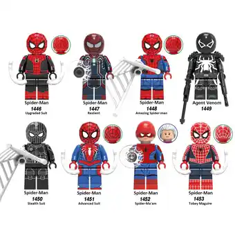 Walmart Spider man Custom Building Block Minifigures x 8 Set 2 offer