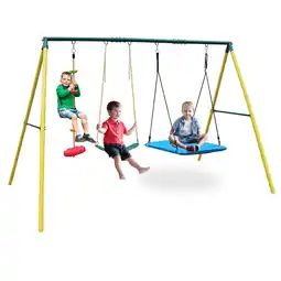 Walmart Sesslife TE771 Metal Swing Set for Kids offer