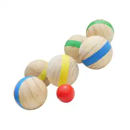 Walmart unbranded 7Pcs Funny Grass Children Wooden Balls Outdoor Sports Bocce Balls offer