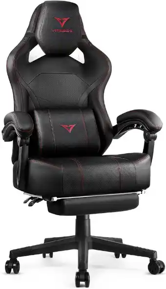 Walmart Waleaf Adjustable High Back Gaming Chair with Footrest, Lumbar Support - Ergonomic Office Chair offer