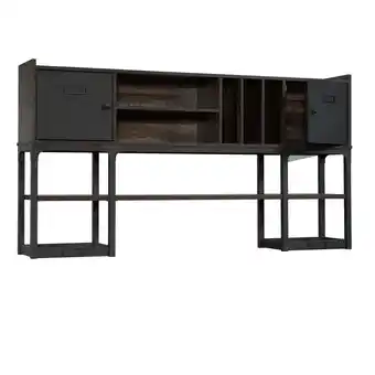 Walmart Worksense by Sauder Foundry Road 72 Commercial Desk Hutch, Carbon Oak Finish offer