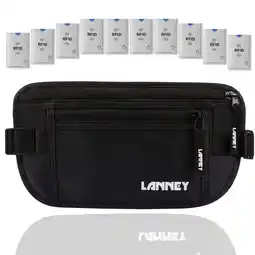 Walmart Lanney Travel Money Belt RFID Blocking for Men Women Waist Wallet with 10 RFID Sleeves offer