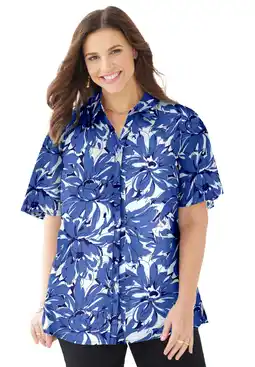 Walmart Catherines Women's Plus Size Timeless Short Sleeve Blouse offer