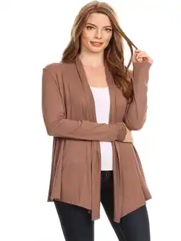 Walmart MOA COLLECTION Women's Solid Casual Lightweight Long Sleeve Loose Fit Knit Sweater Cardigan offer