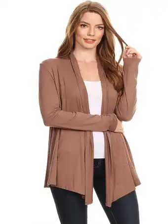 Walmart MOA COLLECTION Women's Solid Casual Lightweight Long Sleeve Loose Fit Knit Sweater Cardigan offer