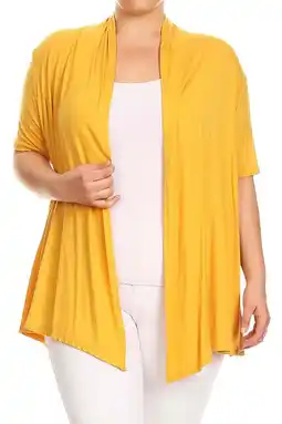 Walmart MOA Collection Women's Casual Open Front Short Sleeve Cardigan offer