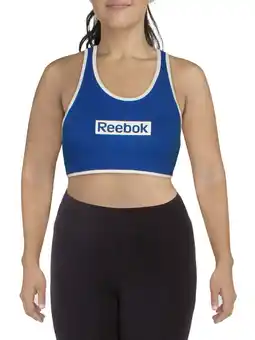 Walmart Reebok Womens Plus Linear Low Impact Fitness Sports Bra offer