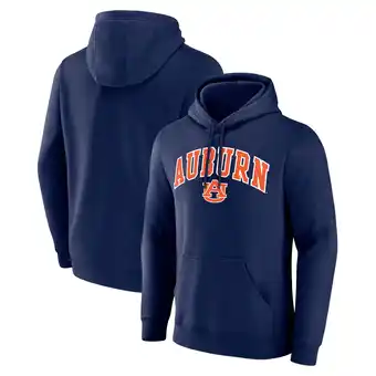 Walmart Men's Fanatics Navy Auburn Tigers Team Wordmark Fleece Pullover Hoodie offer