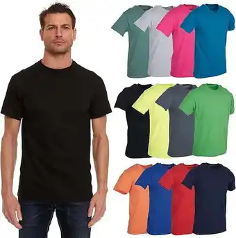 Walmart SOCKS'NBULK 12 Pack Mens Cotton Crew Neck Short Sleeve T-Shirts Mix Colors Bulk (Small) offer