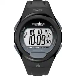 Walmart TIMEX Men's IRONMAN Essential 10 Black/Gray 40mm Sport Watch, Resin Strap offer