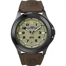 Walmart Timex Men's Expedition Metal Field Brown/Olive 40mm Outdoor Watch, Leather Strap offer