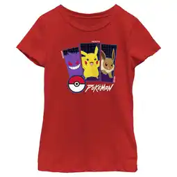 Walmart Girl's Pokemon Classic Trio Graphic Tee Red Small offer