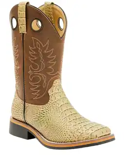 Walmart Cody James Boys' Little Gator Print Western Boot Broad Square Toe - 43871 11 D offer