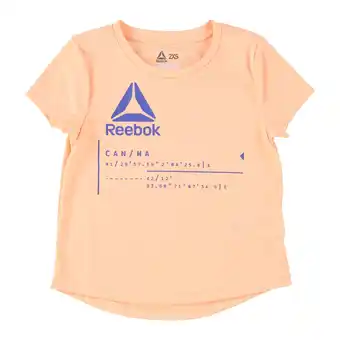 Walmart Reebok Girls Logo Graphic T-Shirt, Orange, XXS offer