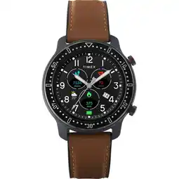 Walmart Timex Men's Metropolitan R AMOLED Brown/Gunmetal 42mm Smartwatch, GPS & Heart Rate, Silicone Strap offer