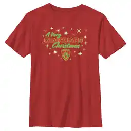 Walmart Boy's Guardians of the Galaxy Holiday Special A Very Guardians Christmas Graphic Tee Red Medium offer