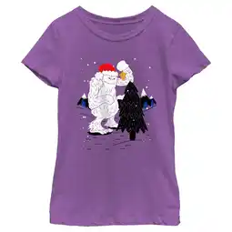 Walmart Girl's Lost Gods Decorating wth Yeti Graphic Tee Purple Berry X Large offer