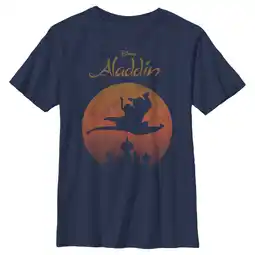 Walmart Boy's Aladdin Magic Carpet Ride Wave Graphic Tee Navy Blue Medium offer