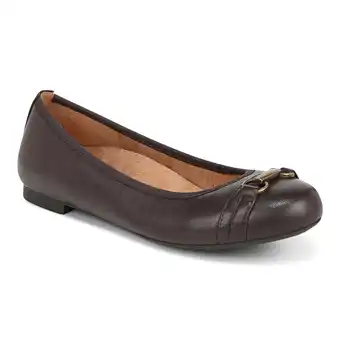 Walmart Vionic Womens Delanie Flat Chocolate Leather offer