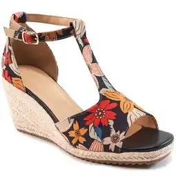 Walmart Ecetana Women's Wedge Sandals Open Toe Espadrilles Platform Sandals with Ankle Strap offer