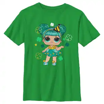 Walmart Boy's L.O.L Surprise Clover Emerald Babe Graphic Tee Kelly Green Large offer