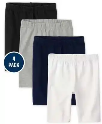 Walmart The Children's Place Girls Pull-On Bike Shorts, 4-Pack, Sizes XS-XXL offer