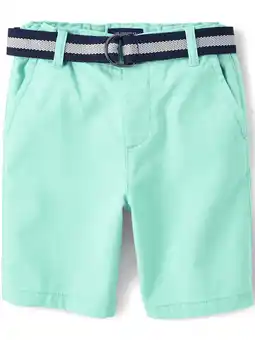 Walmart The Children's Place Boys Belted Chino Short, Sizes 4-16 offer