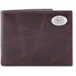 Walmart ZeppelinProducts TAM-IWT1-WRNK-BRW Texas A&M Passcase Wrinkle Leather Wallet offer