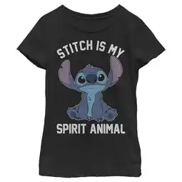 Walmart Girl's Lilo & Stitch Experiment 626 Spirit Animal Graphic Tee Black Medium offer