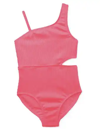 Walmart Wonder Nation Girls Ribbed Cut Out One-Piece Swimsuit, Sizes 4-18 & Plus offer