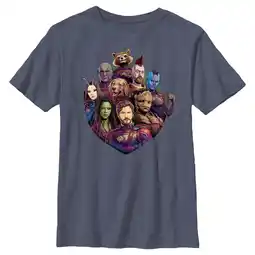 Walmart Boy's Guardians of the Galaxy Vol. 3 Group Badge Graphic Tee Navy Blue Heather X Large offer