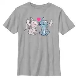 Walmart Boy's Lilo & Stitch You Are My Angel Graphic Tee Athletic Heather Medium offer