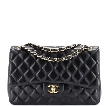 Walmart Pre-Owned Classic Double Flap Bag Quilted Lambskin Jumbo by Rebag offer