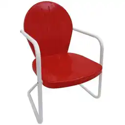 Walmart Leigh Country TX 93486 Adult Metal Patio Chair - Red offer