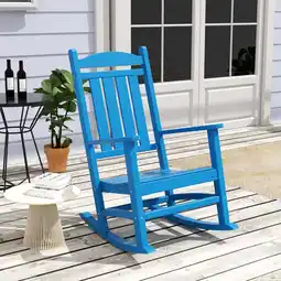 Walmart WestinTrends Malibu HDPE Patio Porch Outdoor Rocking Chair, Pacific Blue offer