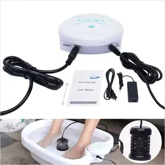 Walmart Foot Bath Ionic Detox Spa MACchinne Portable Salon Ion Aqua Foot Bath Beauty Kit! offer