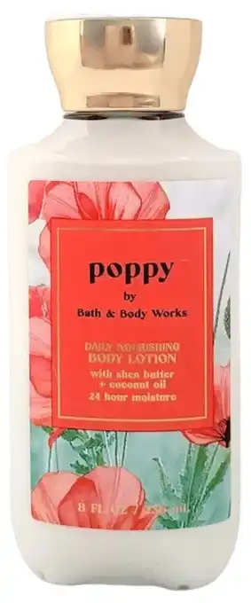 Walmart Bath & Body Works Poppy Body Lotion with Fresh Morning Dew, 8 fl oz offer