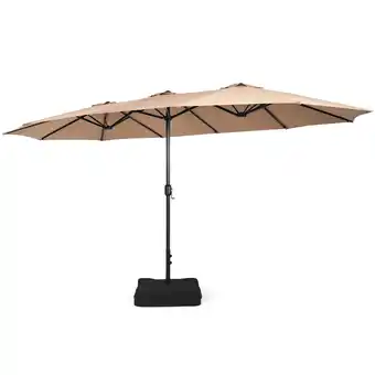 Walmart Costway 96 Coffee Rectangle Market Patio Umbrellas, Water-Resistant offer