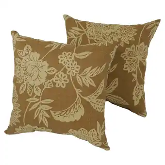 Walmart Blaziing Needles 17-inch Outdoor Spun Polyester Throw Pillows (Set of 2) Fairmont Natural offer