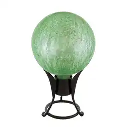 Walmart 6 in. Gazing Globe Light Green Crackle offer