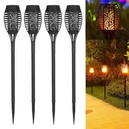 Walmart Flame Lamp,4PCS Solar Power Torch Shaped Flickering Flame Light Outdoor Garden Waterproof Yard Lamp offer