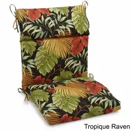 Walmart Blazing Needles 3-Section Indoor/Outdoor Chair Cushion - 42 x 22 Tropique Raven offer