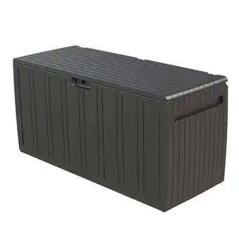 Walmart Open Box Products Outdoor Backyard Patio Storage Deck Box, 71 Gallon, Gray offer