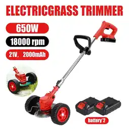 Walmart Jahy2Tech 21V 650W Electric Weed Eater Lawn Edger Cordless Grass String Trimmer Cutter offer