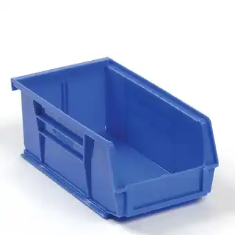 Walmart Quantum Storage Systems 269681BL Hanging & Stacking Storage Bin, 4.13 x 7.38 x 3 in. - Blue offer